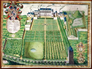 De Medicinale Plantentuin van de Koning, 1636 door Frederic Scalberge